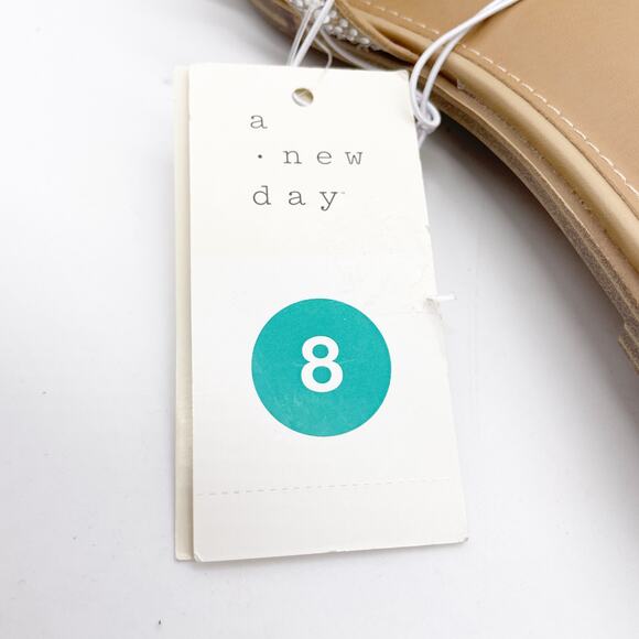 A New Day Women's Maggie Rhinestone Slide Sandal Silver Size 8 - Picture 7 of 8